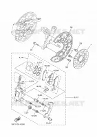 ETRIER DE FREIN AVANT pour Yamaha YFZ450R de 2009