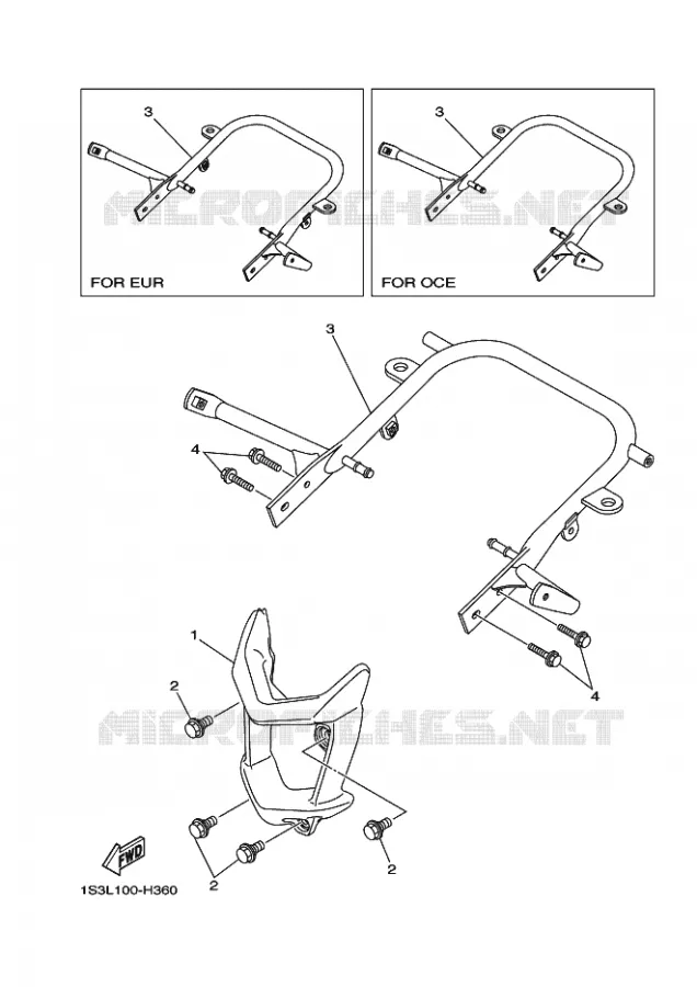 PARE CHOCS Yamaha QUAD 700 2010 RAPTOR  YFM700R