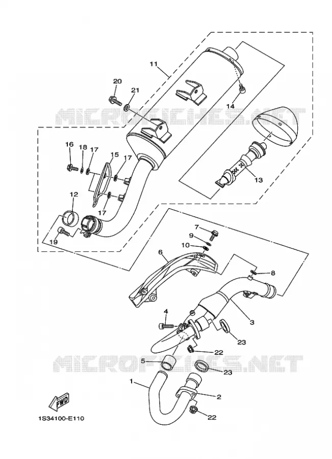 ECHAPPEMENT Yamaha QUAD 700 2010 RAPTOR  YFM700R