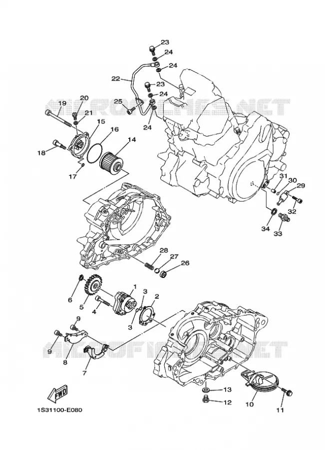 POMPE A HUILE Yamaha QUAD 700 2010 RAPTOR  YFM700R