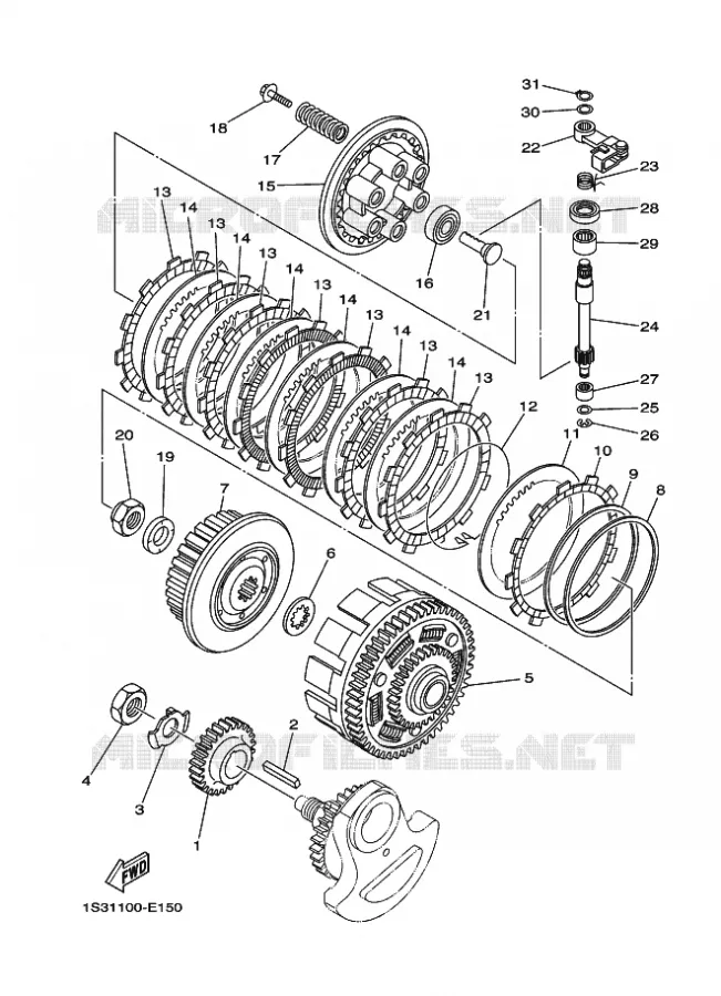 EMBRAYAGE DE DEMARREUR Yamaha QUAD 700 2011 RAPTOR  YFM700R