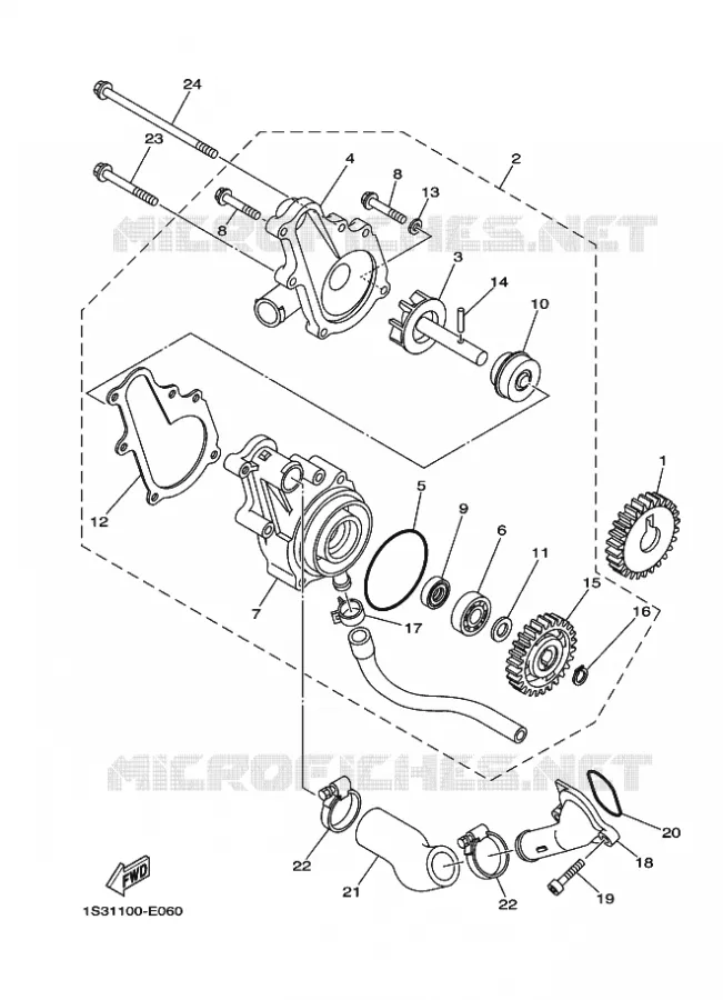 POMPE A EAU / DURITES Yamaha QUAD 700 2011 RAPTOR  YFM700R