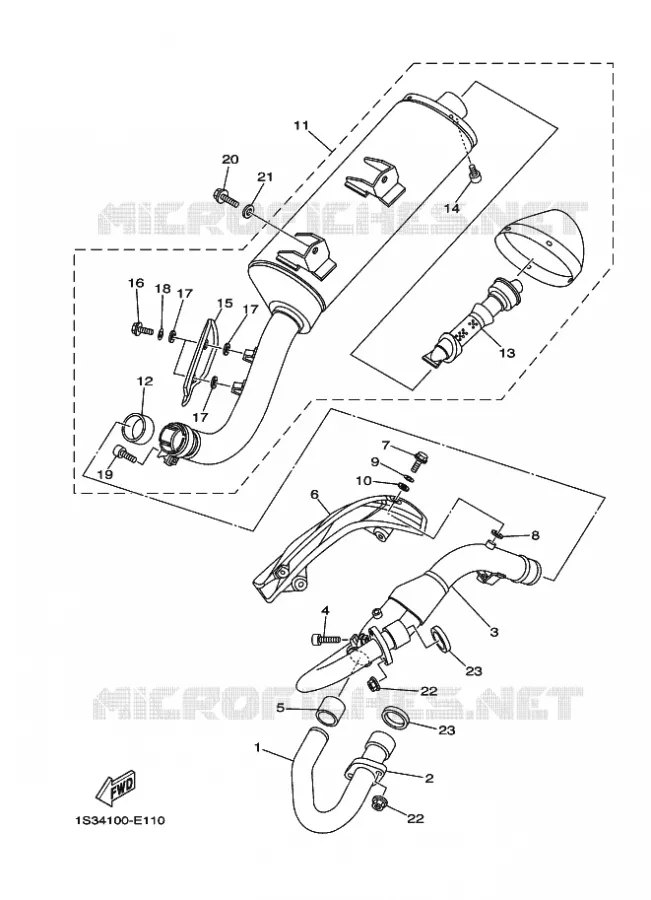 ECHAPPEMENT Yamaha QUAD 700 2012 RAPTOR  YFM700R