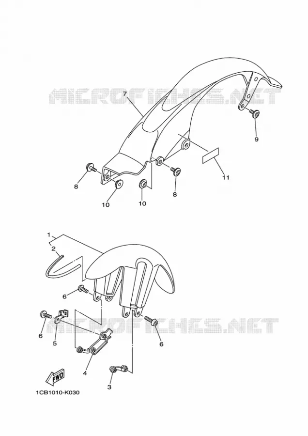 GARDE BOUE Yamaha SCOOTER ELECTRIC 2011 ED06  EC-03