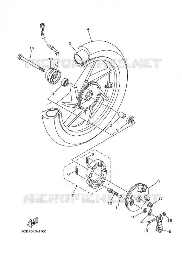 ROUE AVANT Yamaha SCOOTER ELECTRIC 2011 ED06  EC-03