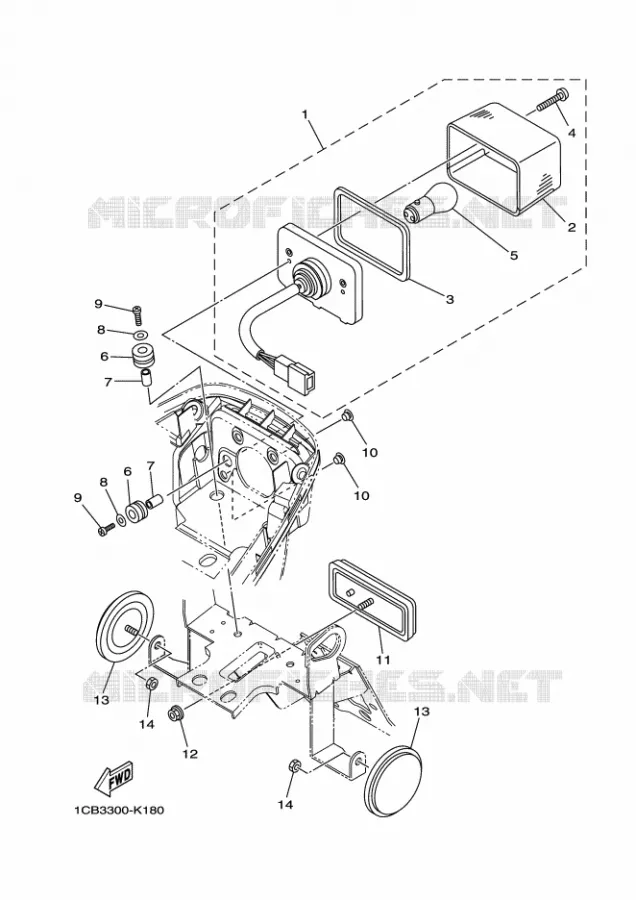 FEU ARRIERE Yamaha SCOOTER ELECTRIC 2011 ED06  EC-03