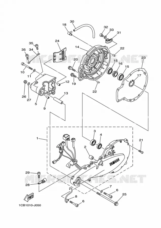 BRAS ARRIERE Yamaha SCOOTER ELECTRIC 2012 EC03  ED06