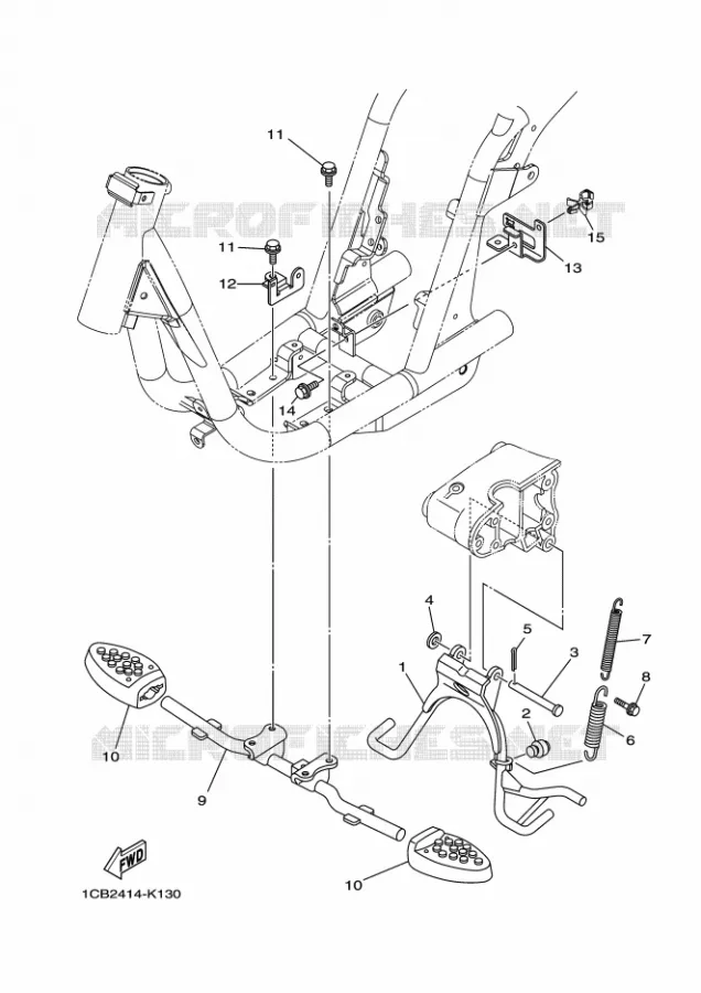 SUPPORT / REPOSE PIEDS Yamaha SCOOTER ELECTRIC 2012 EC03  ED06
