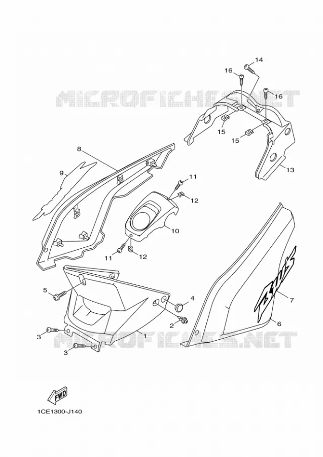 COUVERCLE LATERAL Yamaha SCOOTER 125 2010 BWS  YW125