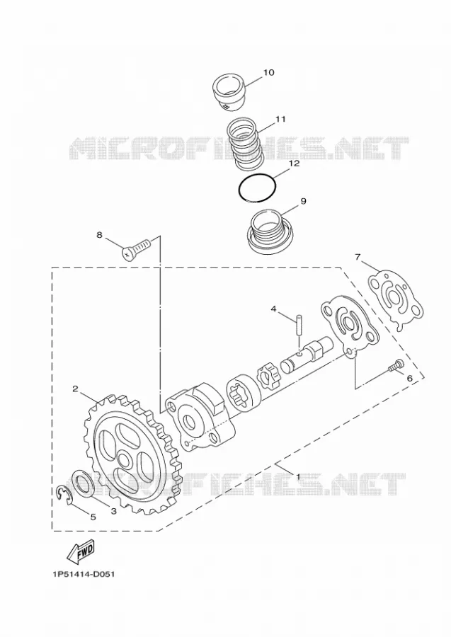 POMPE A HUILE Yamaha SCOOTER 125 2010 XOVER  YW125
