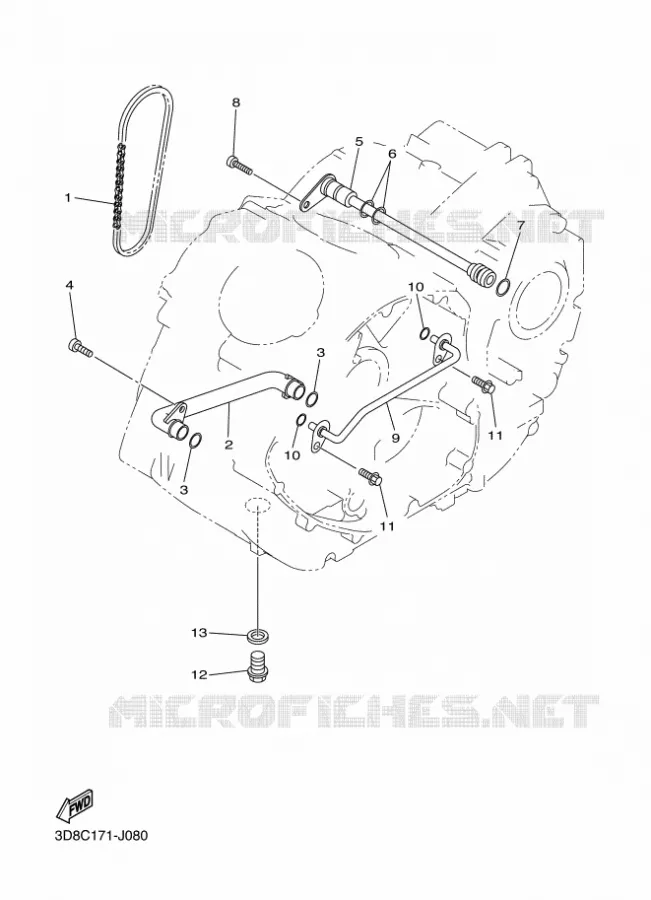 POMPE A HUILE Yamaha MOTO 1300 2014 MIDNIGHT STAR  XVS1300A