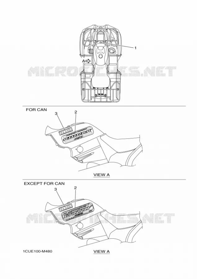 EMBLEME Yamaha QUAD 450 2013 GRIZZLY  YFM450FWA