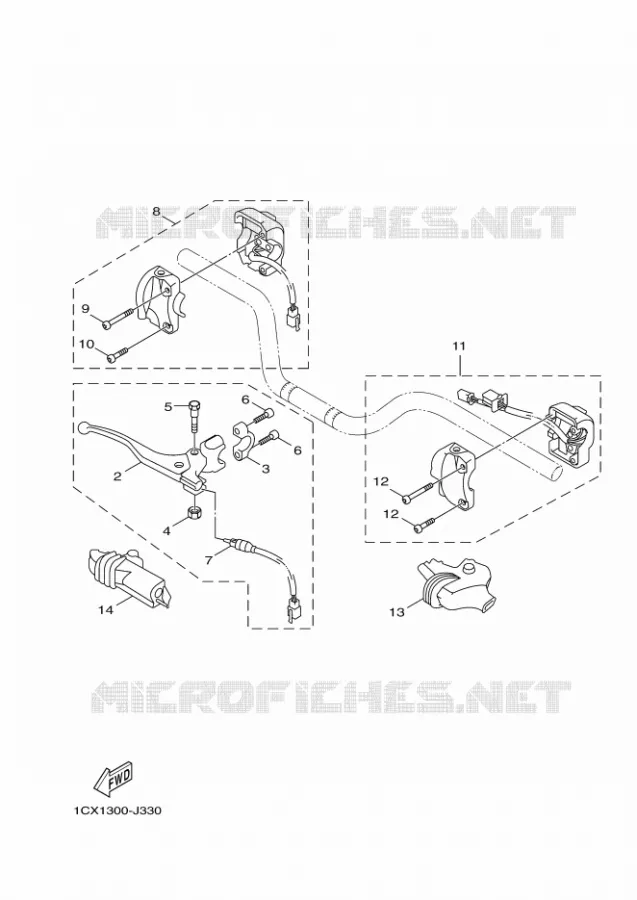 COMMODO / LEVIER Yamaha SCOOTER 125 2011 XOVER  YW125