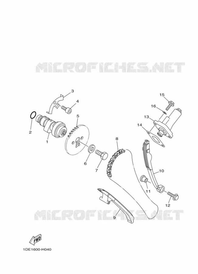 ARBRE A CAMES / CHAINE DE DISTRIBUTION Yamaha MOTO 110 2009 CRUX  YD110S