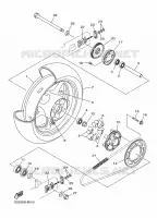 ROUE ARRIERE pour Yamaha DIVERSION 600 F ABS de 2014