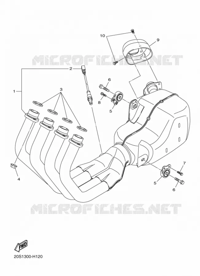 ECHAPPEMENT Yamaha MOTO 600 2014 XJ6  XJ6FA
