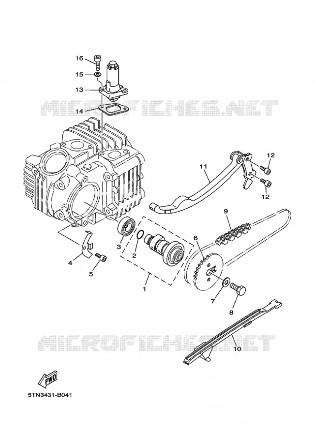 ARBRE A CAMES / CHAINE DE DISTRIBUTION Yamaha SCOOTER 110 2014 CRYPTON  T110C