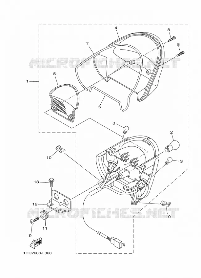FEU ARRIERE Yamaha SCOOTER 110 2014 CRYPTON  T110C