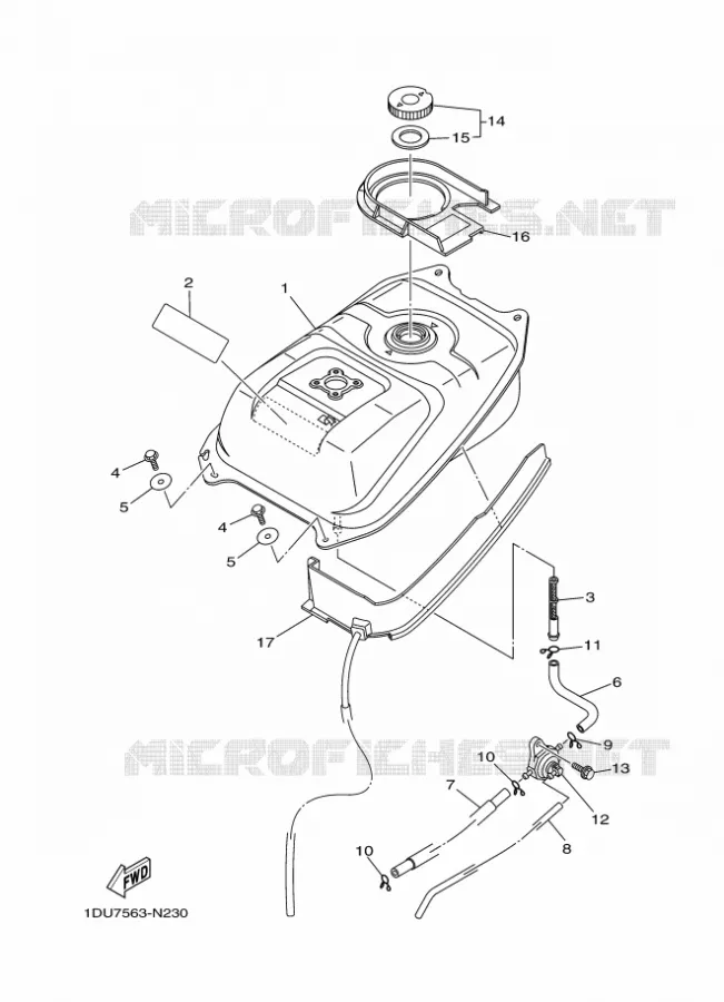 RESERVOIR A ESSENCE Yamaha SCOOTER 110 2014 CRYPTON  T110C