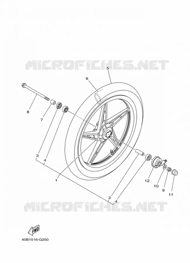 ROUE AVANT Yamaha SCOOTER 110 2014 CRYPTON  T110C