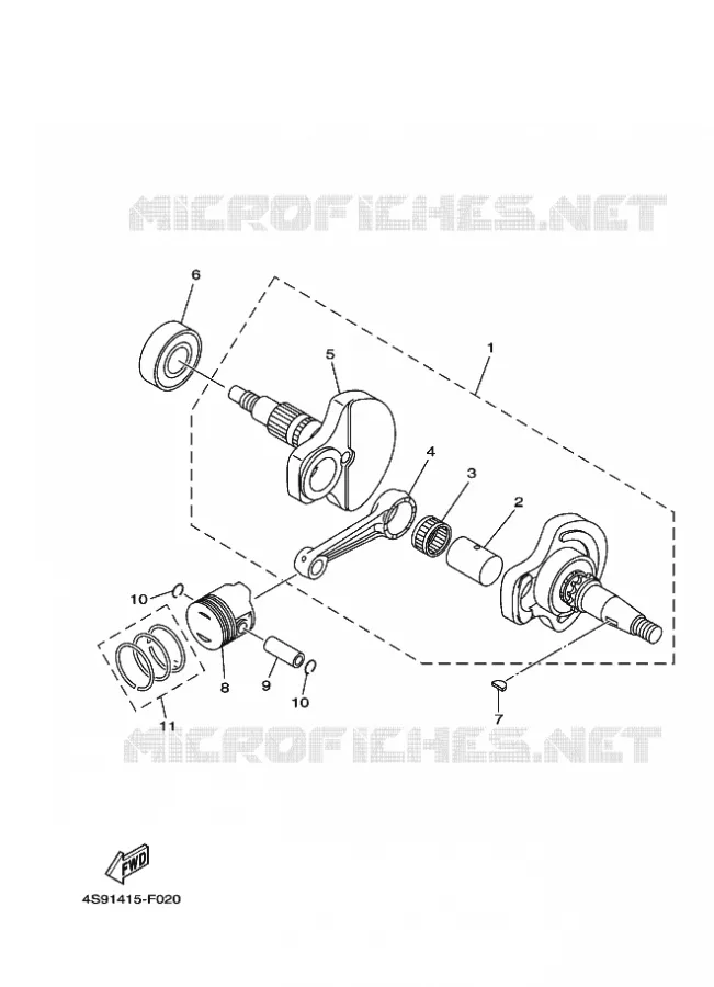 VILEBREQUIN / PISTON Yamaha SCOOTER 110 2014 CRYPTON  T110C