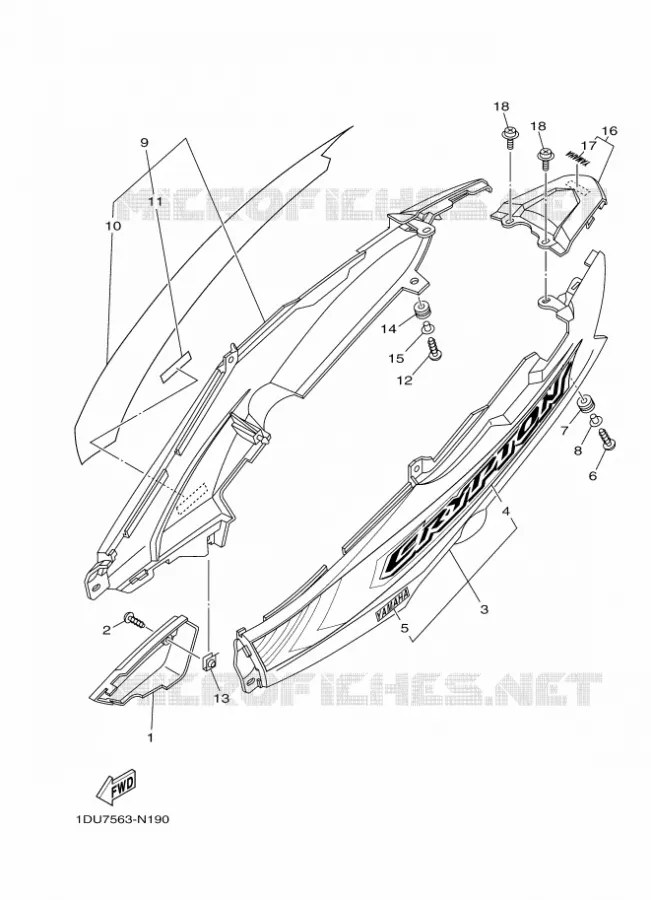 COUVERCLE LATERAL Yamaha SCOOTER 110 2014 CRYPTON  T110C