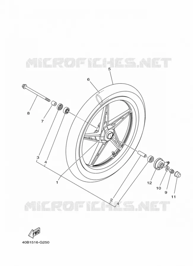 ROUE AVANT Yamaha SCOOTER 110 2014 CRYPTON  T110C