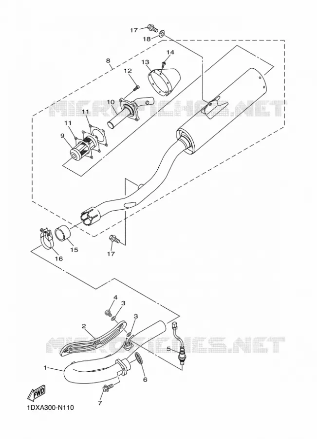 ECHAPPEMENT Yamaha MOTO 450 2014 WRF  WR450F