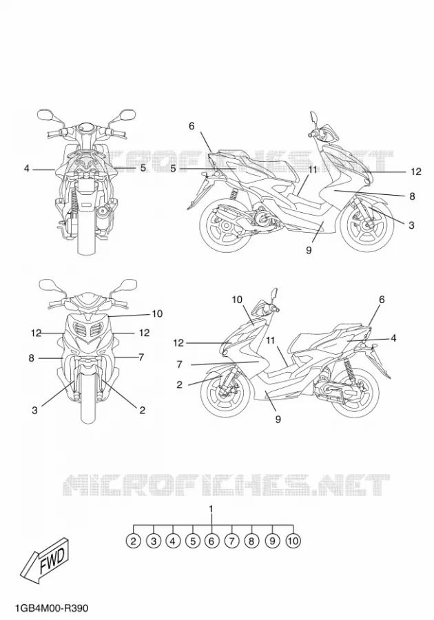 EMBLEME Yamaha SCOOTER 50 2016 NITRO  NS50F