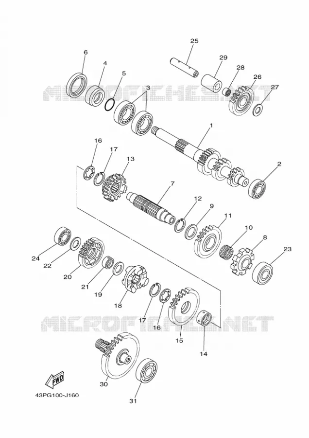 TRANSMISSION Yamaha QUAD 700 2013 GRIZZLY  YFM700FWADYFM7FGPAD