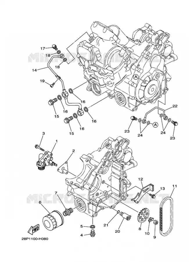 POMPE A HUILE Yamaha QUAD 700 2013 GRIZZLY  YFM700FWADYFM7FGPSED