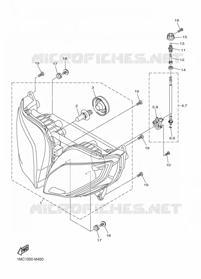 PHARE  Yamaha MOTO 1300 2014 FJR  FJR1300A