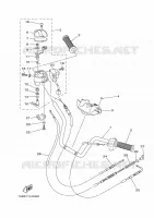 GUIDON ET CABLES pour Yamaha YFM350FWA de 2015
