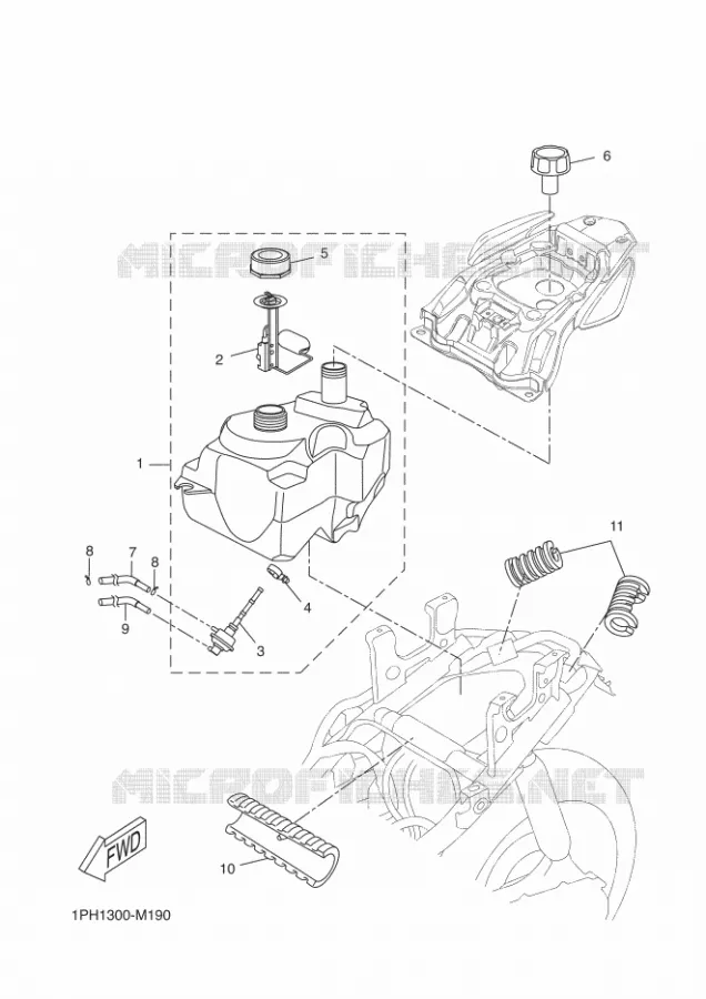 RESERVOIR A ESSENCE Yamaha SCOOTER 50 2013 NITRO  NS50