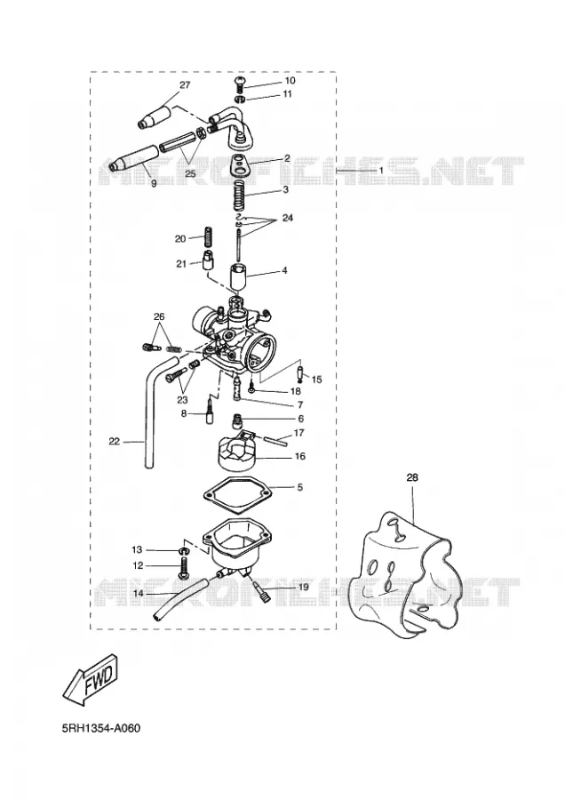 CARBURATEUR Yamaha SCOOTER 50 2004 STUNT NAKED  EW50N