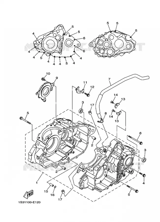 CARTER MOTEUR Yamaha QUAD 700 2006 RAPTOR  YFM700RYFM700RV