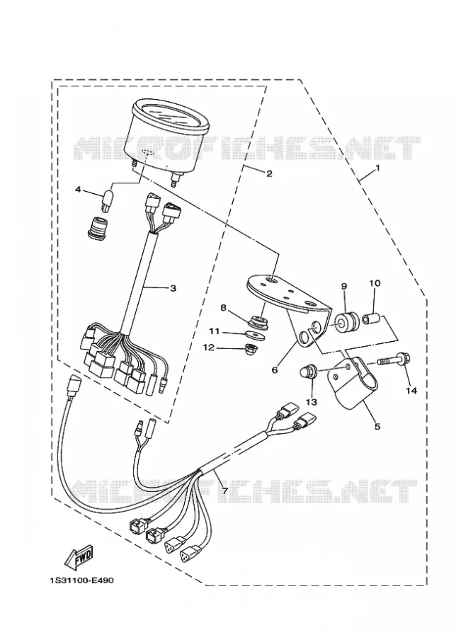 PIÈCES OPTIONNELLES - COMPTEUR Yamaha QUAD 700 2008 RAPTOR  YFM700RYFM70RSPX
