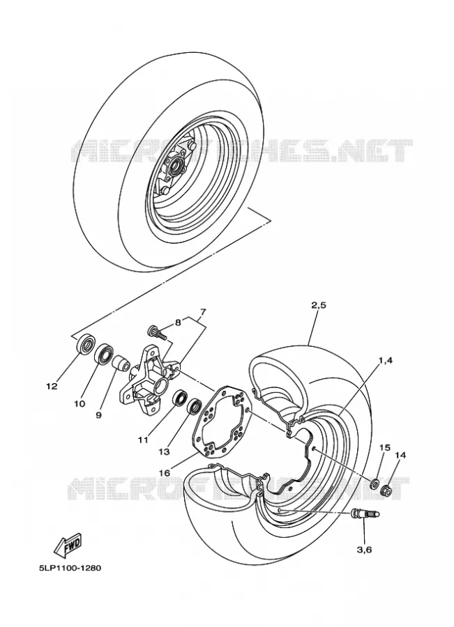 ROUE AVANT Yamaha QUAD 700 2008 RAPTOR  YFM700R