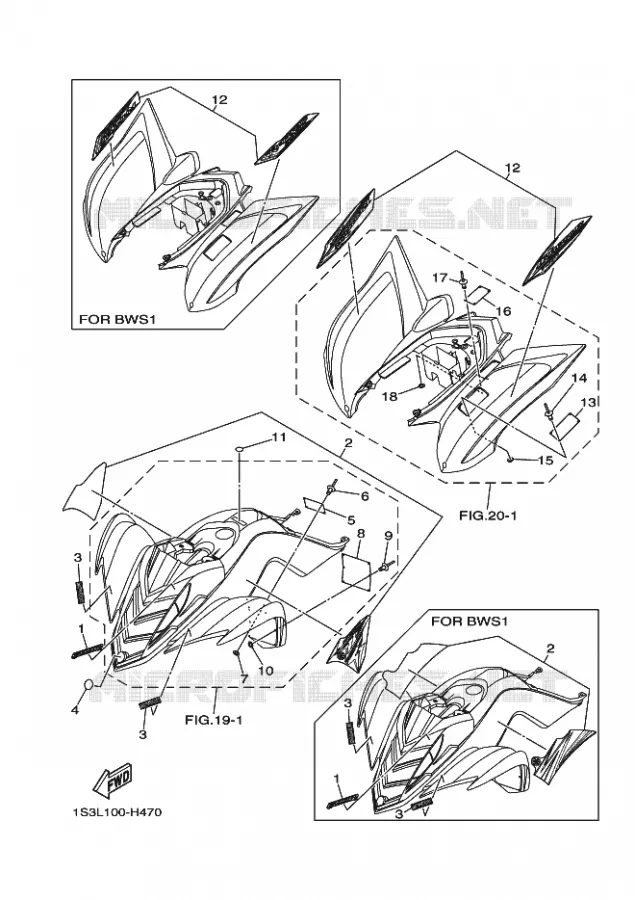EMBLEME / ETIQUETTE 2 Yamaha QUAD 700 2009 RAPTOR  YFM700RYFM70RY