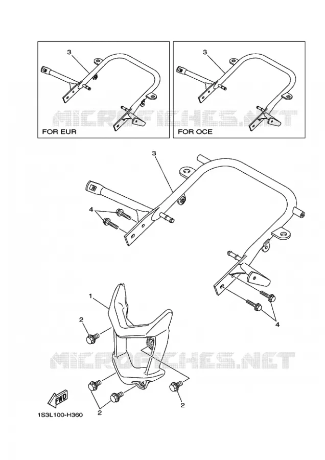 PARE CHOCS Yamaha QUAD 700 2009 RAPTOR  YFM700RYFM70RY