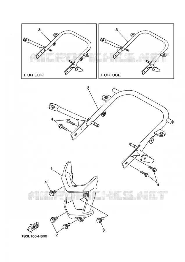 PARE CHOCS Yamaha QUAD 700 2009 RAPTOR  YFM700RYFM70RY