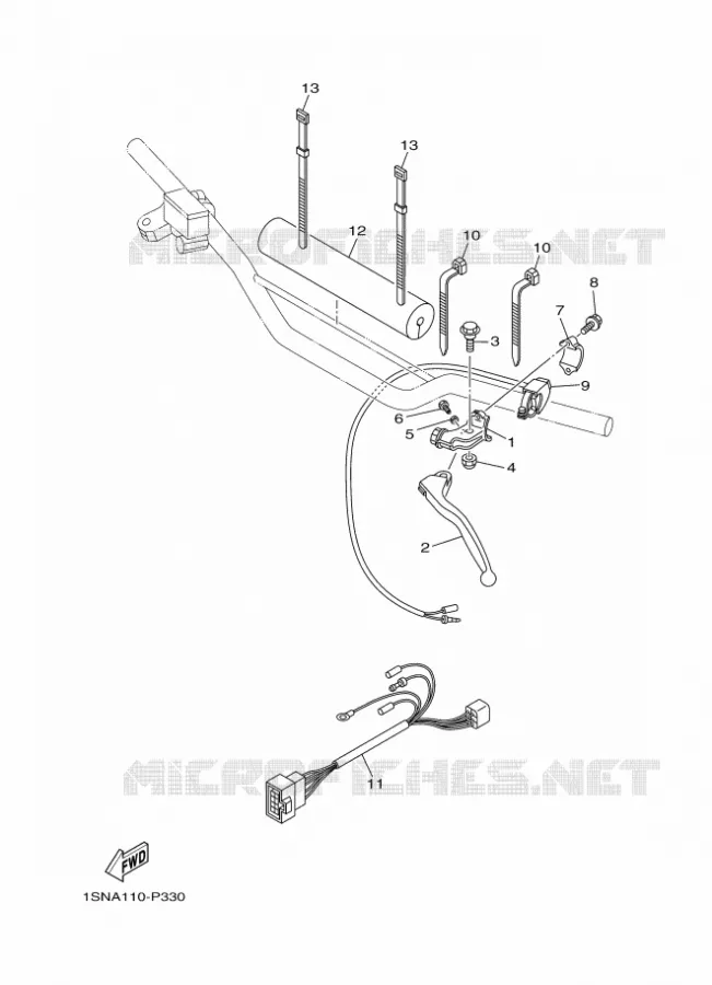 COMMODO / LEVIER Yamaha MOTO 85 2017 YZ  YZ85LWH