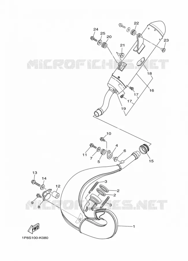 ECHAPPEMENT Yamaha MOTO 250 2017 YZ  YZ250