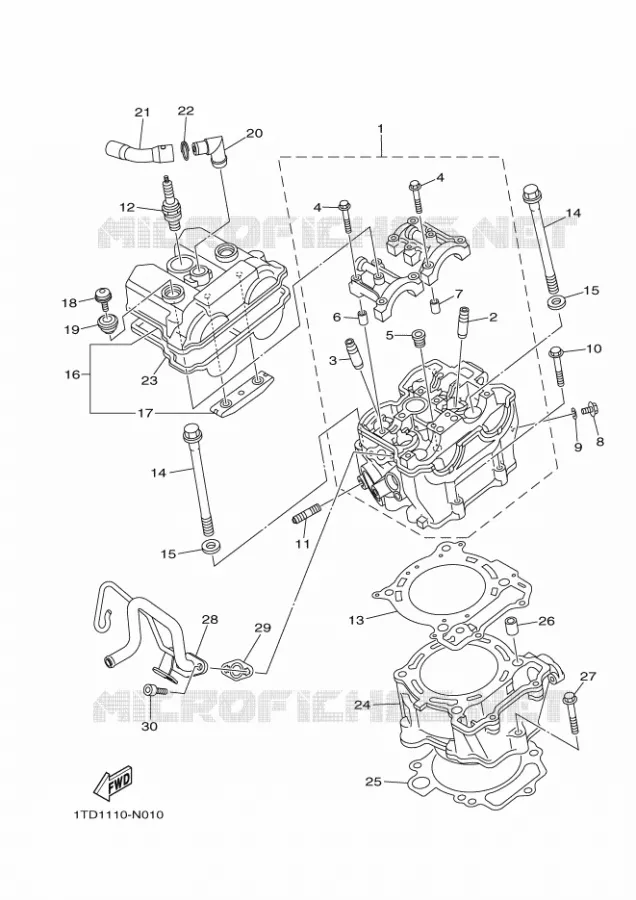 CYLINDRE Yamaha QUAD 450 2014 YFZ R  YFZ450RYFZ450RE