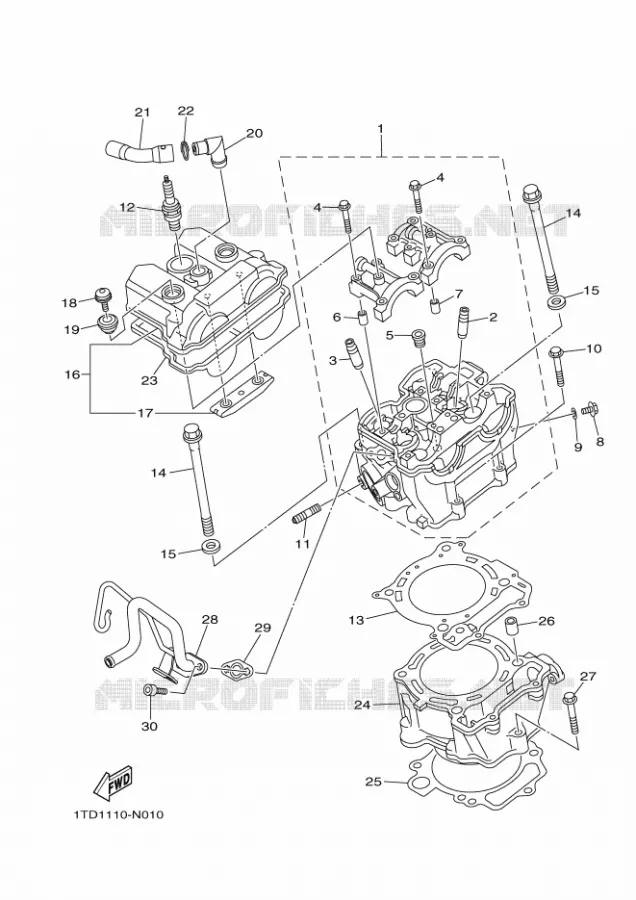 CYLINDRE Yamaha QUAD 450 2014 YFZ R  YFZ450R