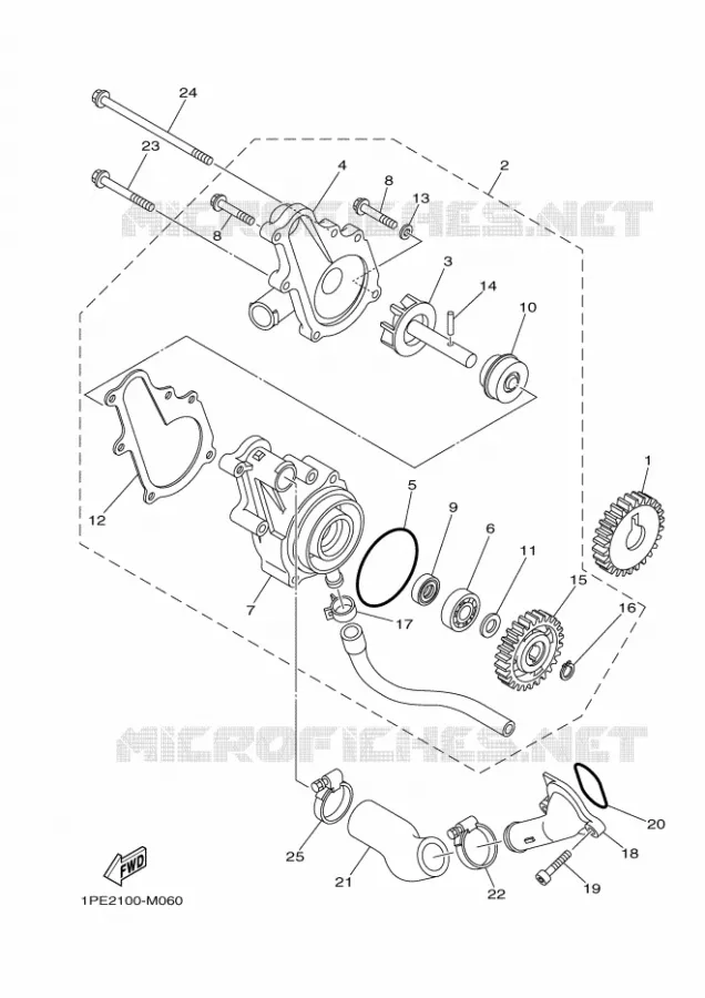POMPE A EAU / DURITES Yamaha QUAD 700 2013 RAPTOR  YFM700RYFM7RSED