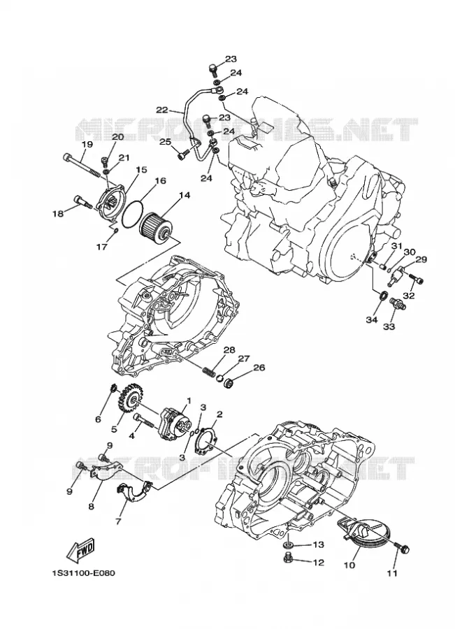 POMPE A HUILE Yamaha QUAD 700 2013 RAPTOR  YFM700RYFM7RSED