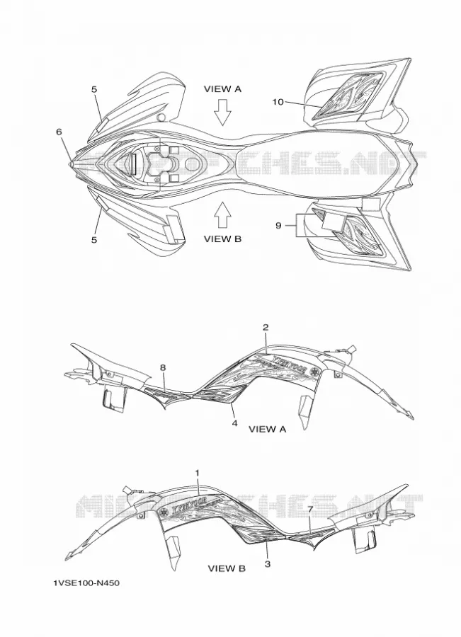 EMBLEME 2 Yamaha QUAD 700 2014 RAPTOR  YFM700RYFM700RSE