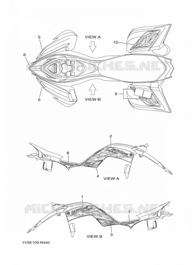 EMBLEME Yamaha QUAD 700 2014 RAPTOR  YFM700RYFM700RSE