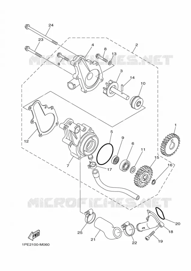 POMPE A EAU / DURITES Yamaha QUAD 700 2014 RAPTOR  YFM700RYFM700RSE